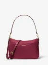 Michael Kors Jet Set Medium Nylon Convertible Pochette In Purple
