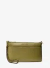 Michael Kors Jet Set Medium Top Zip Convertible Wristlet In Green