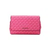 Michael Kors Jet Set Medium Pink Convertible Pouchette Crossbody Women's Bag In Multi