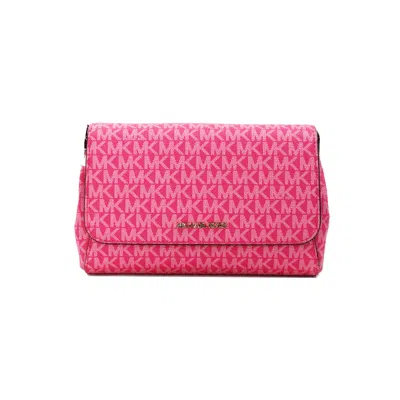 Michael Kors Jet Set Medium Pink Convertible Pouchette Crossbody Women's Bag In Multi