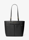 Michael Kors Jet Set Medium Pocket Tote Bag In Black