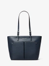 Michael Kors Jet Set Medium Pocket Tote Bag In Blue