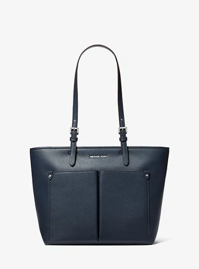 Michael Kors Jet Set Medium Pocket Tote Bag In Blue