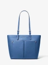 Michael Kors Jet Set Medium Pocket Tote Bag In Blue