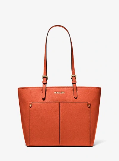 Michael Kors Jet Set Medium Pocket Tote Bag In Red