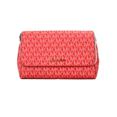 Michael Kors Jet Set Medium Sangria Convertible Pouchette Crossbody Women's Bag In Multi