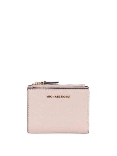 Michael Kors Jet Set Medium Snap Billfold Wallet In Pink