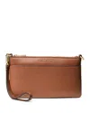 Michael Kors Jet Set Medium Top Zip Convertible Wristlet In Brown