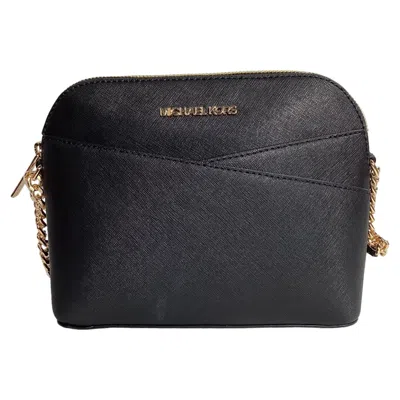 Michael Kors Jet Set Medium Travel Bag In Black Leather