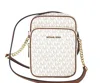 Michael Kors Jet Set Medium Vanilla Pvc North South Chain Crossbody Handbag