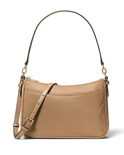 Michael Kors Jet Set Medium Zip Pochette Crossbody In Husk