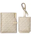 Michael Kors Jet Set Passport Wallet With Luggage Tag In Brown