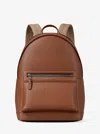 Michael Kors Jet Set Pebbled Leather Backpack In Red