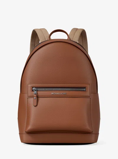 Michael Kors Jet Set Pebbled Leather Backpack In Red