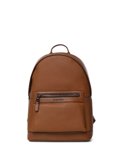 Michael Kors Jet Set Pebbled-leather Backpack In Brown