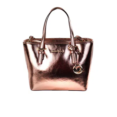 Michael Kors Jet Set Primrose Metallic Xs Carryall Top Zip Tote Bag Purse In Multi