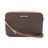 Michael Kors Jet Set Shoulder Bag Pvc Leather In Brown