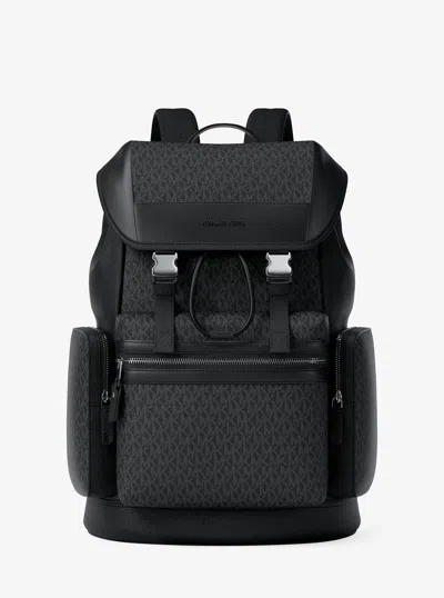 Michael Kors Jet Set Signature Logo Backpack In Black