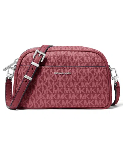 Michael Kors Jet Set Small Camera Crossbody In Brown