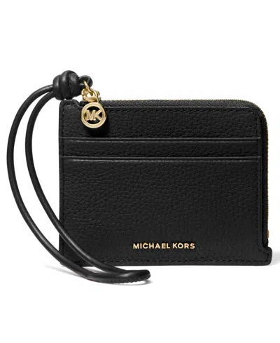 Michael Kors Jet Set Small Card Case Wristlet In Black