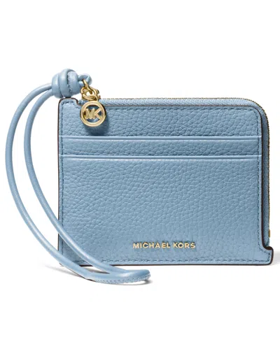 Michael Kors Jet Set Small Card Case Wristlet In Blue