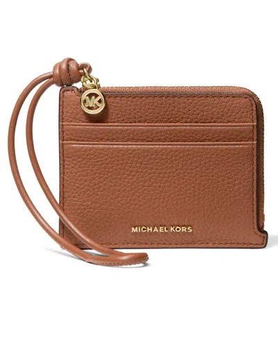 Michael Kors Jet Set Small Card Case Wristlet In Brown