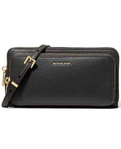 Michael Kors Jet Set Small Continental Crossbody Bag In Black