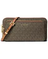 Michael Kors Jet Set Small Continental Crossbody Bag In Brown