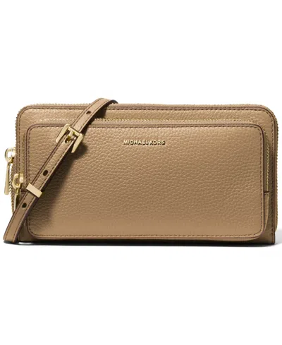 Michael Kors Jet Set Small Continental Crossbody Bag In Brown
