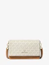 Michael Kors Jet Set Small Logo Smartphone Convertible Crossbody Bag In White