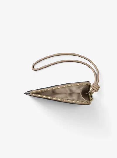 Michael Kors Jet Set Small Pebbled Leather Card Case Wristlet In Multi