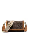 Michael Kors Michael  Jet Set Small Logo Crossbody In Brown/acorn