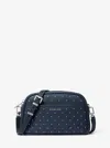 Michael Kors Jet Set Small Studded Pebbled Leather Camera Crossbody Bag In Multi