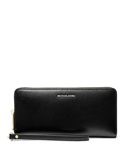 Michael Kors Jet Set Travel Continental Wallet In Black