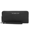 Michael Kors Jet Set Travel Continental Wallet In Black,silver