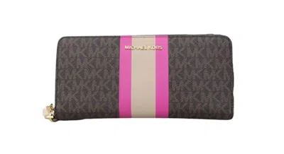 Michael Kors Jet Set Travel Continental Wristlet - Wild Berry Multi In Purple