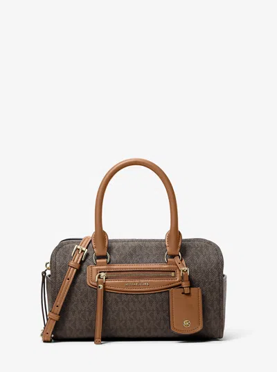 Michael Kors Jet Set Travel Extra-small Signature Logo Duffel Crossbody Bag In Multi