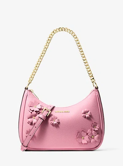 Michael Kors Jet Set Travel Large Embellished Convertible Pochette In Pink