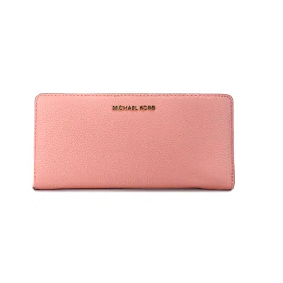 Michael Kors Jet Set Travel Large Primrose Leather Continental Wristlet Wallet In Multi