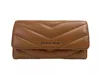Michael Kors Jet Set Travel Large Quilted Leather Trifold Wallet Brown In Multi