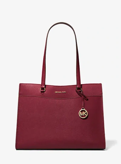 Michael Kors Jet Set Travel Large Saffiano Leather Pocket Tote Bag