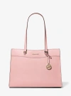 Michael Kors Jet Set Travel Large Saffiano Leather Pocket Tote Bag In Pink