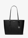 Michael Kors Jet Set Travel Large Saffiano Leather Tote Bag In Black