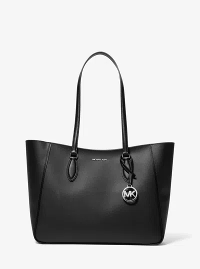 Michael Kors Jet Set Travel Large Smooth And Signature Logo 3-in-1 Tote Bag In Black