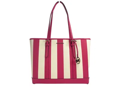 Michael Kors Jet Set Travel Large Tz Shoulder Pvc Tote Bag Purse In Pink