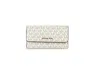 MICHAEL KORS JET SET TRAVEL LEATHER LARGE TRIFOLD WALLET CLUTCH WOMEN'S IVORY