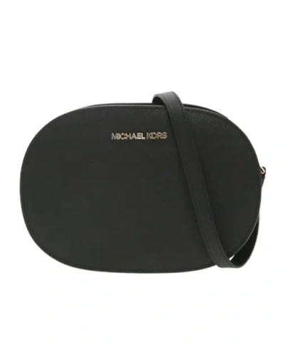 Michael Kors Jet Set Travel Logo Cross-body Bag In Black