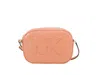 Michael Kors Jet Set Travel Medium Sherbert Leather Oval Camera Crossbody Bag In Pink