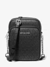 Michael Kors Jet Set Travel Mk Signature Pvcf Crossbody Bag In Multi