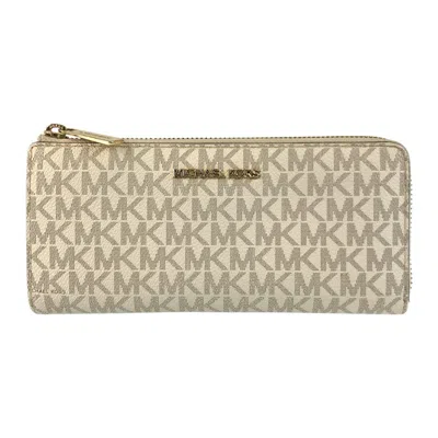 Michael Kors Jet Set Travel Pvc Long Wallet In Purple